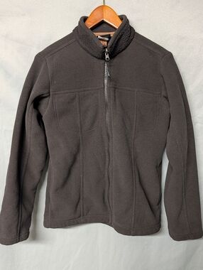 Patagonia Women's  Brown Quilted Knit Jacket Full Zip Lined Fleece Size Medium